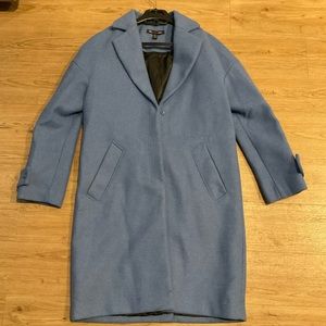 NEW ZARA BLUE TRF OUTERWEAR LONG COAT